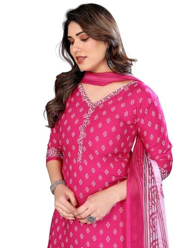 Image of Yashika Unstiched Crepe dress materials | Crepe Salwar Suit for women with dupatta | suit material for women unstitched