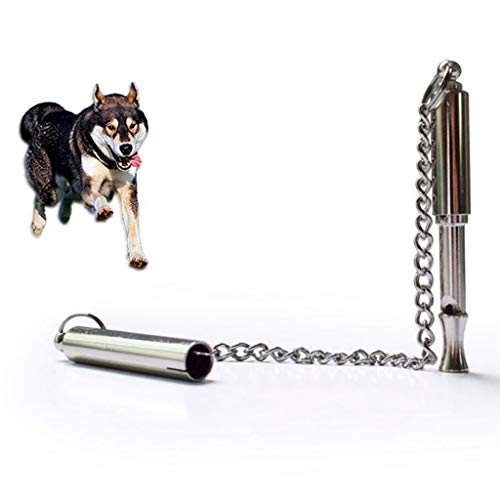 Apito para adestramento de cães Baoblaze 2 em aço inoxidável para parar o latido S