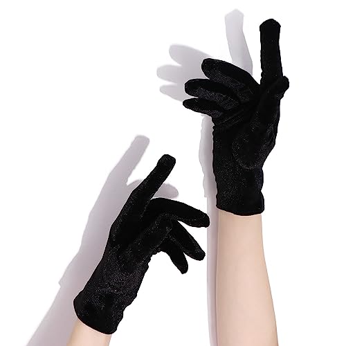 Vctitil Luvas de veludo douradas para ciclismo elásticas outono femininas inverno luvas quentes para