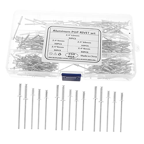 SOLUSTRE 250 Uds Herramientas De Remaches Para Uñas Herramienta De Bricolaje Para Decoración De Uñas Aluminio Y Plata