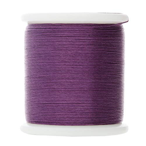 Hilo de nailon para cuentas KO morado oscuro preencerado para tejer cuentas de semillas en telar 7