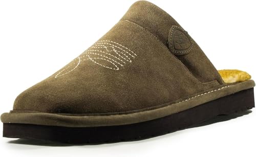 Image of ARIAT Men's 2842 Silversmith Outdoor Indoor Western Suede Foam Cushioned Square Toe Slipper