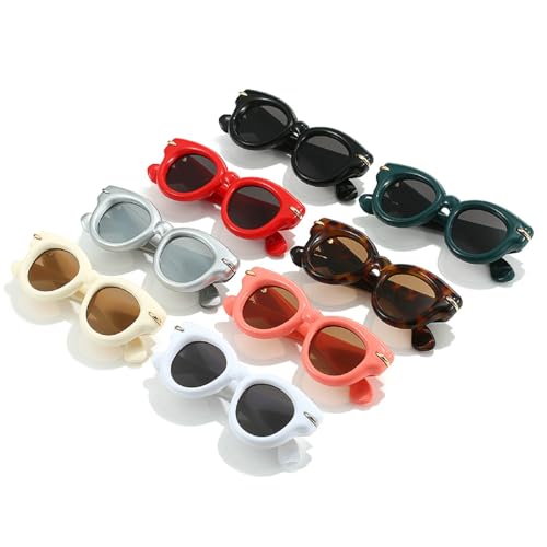 Y2K Women Fashion Oval Candy Color Sunglasses Retro Rivets Men Designer Trending Punk Round Sun Glasses Shades UV4004