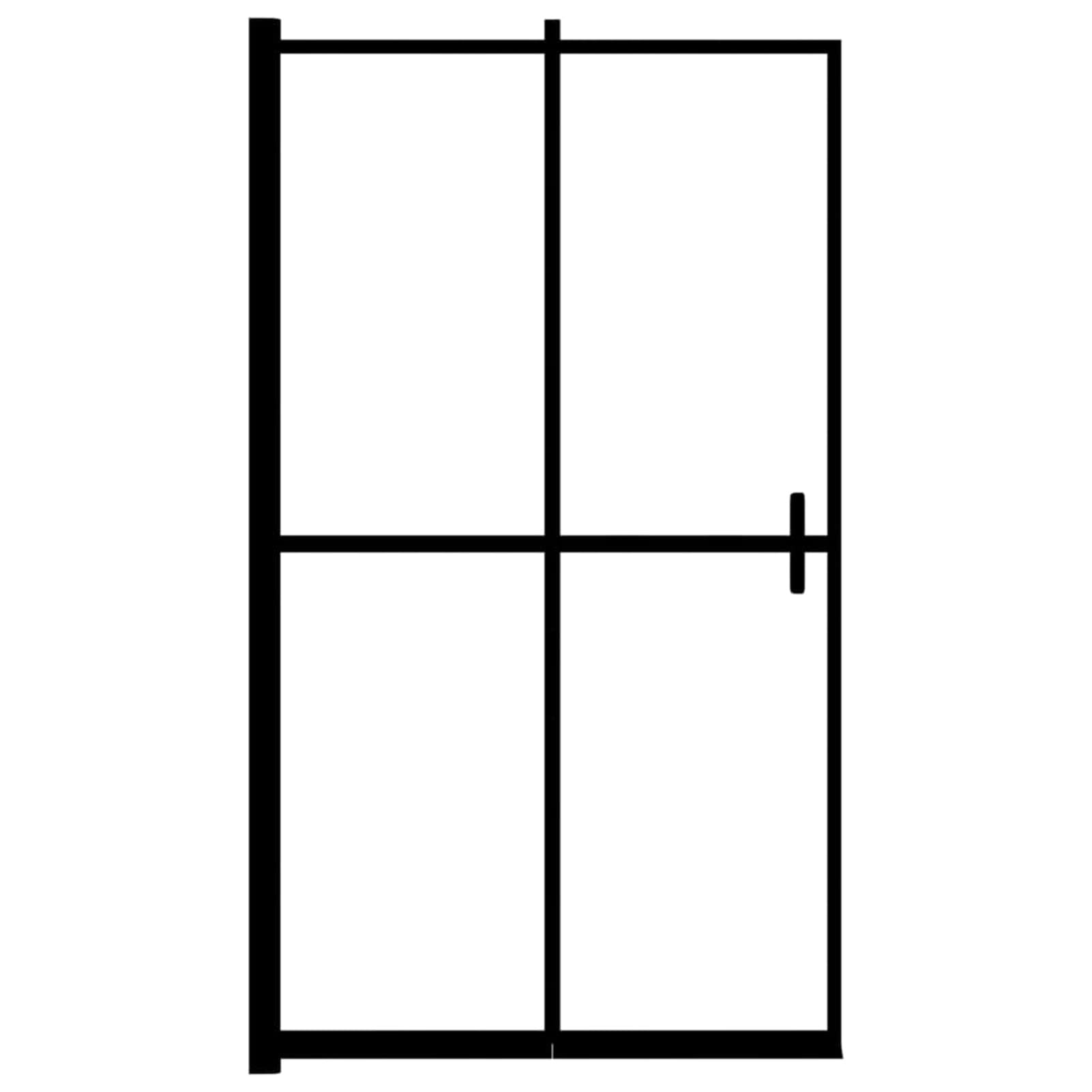Mampara de Ducha Plegable ESG Negro 100x140 cm Plato De Ducha Mampara BañEra