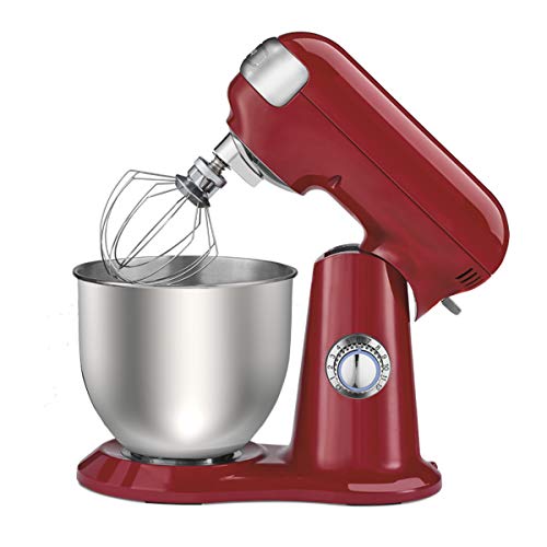Cuisinart Precision Master 4.5-Quart Tilt-Head Stand Mixer, 12 Speed, 300W, Includes Bowl, Dough Hook, Chef's Whisk and Flat Mixing Paddle, Red (SM-48RC)