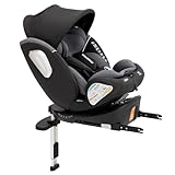 Vasacava チャイルドシート 新生児から12歳頃 360°回転式 ISOFIX +サポートレッグ シートベルト固定 ジュニアシート EU安全基準 ECE I-Size R129 認証済み リクライニング ベビーシート 出産祝い 三年保証