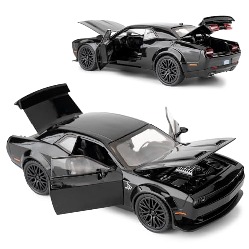 BDTCTK 1/32 Dodge Challenger Hellcat Modelo de Coche miniatura 4