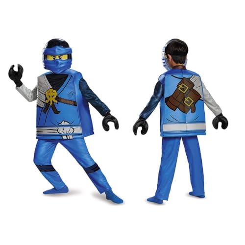Disguise Jay Deluxe Ninjago Lego Costume, Small/4-6, Blue