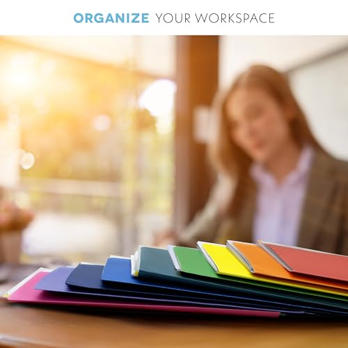image for Alitte Colored File Folders Letter Size - 100-Pack Bulk, 10 Assorted C