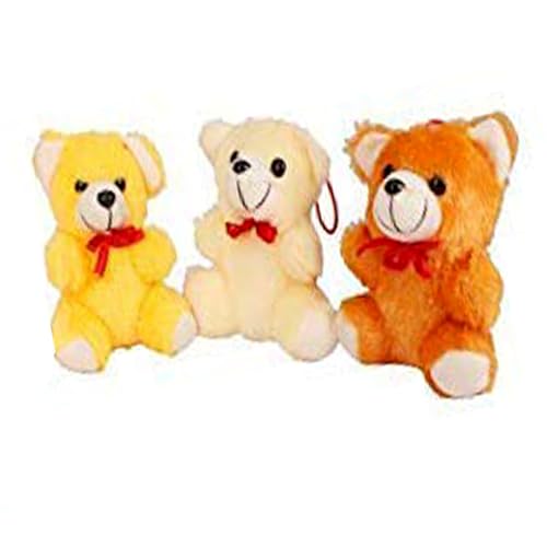 Image of Small Teddy Bear for Girls Boys Combo Set of 3 for Kids; Boys; Lover; Anniversary; Birthday. Small Size Multicolor 15 Cm
