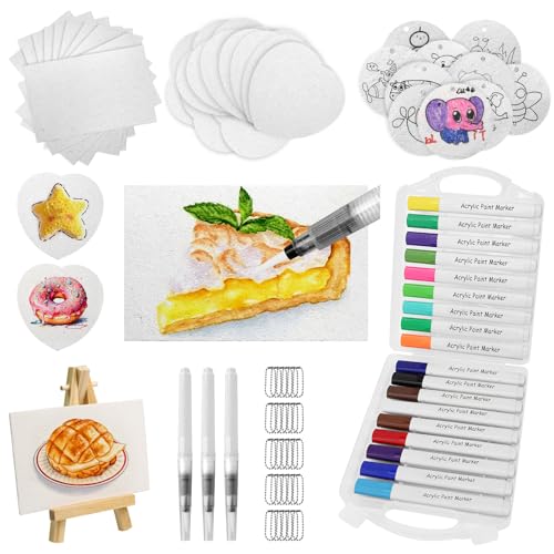 TPTGIAR 3D Magic Puffy Paint : Kit de peinture texture à effet 3D magique avec 18 stylos de couleur, kit de peinture DIY pour enfants avec 3 pinceaux...