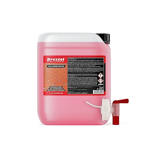 GRUNDREINIGER 5 Liter Konzentrat für alle wasserfesten Böden geeignet wie Laminat, Fliesen, Kacheln, Naturstein, Beton, Parkett, PVC, Linoleum - löst Versiegelungen und reinigt gründlich