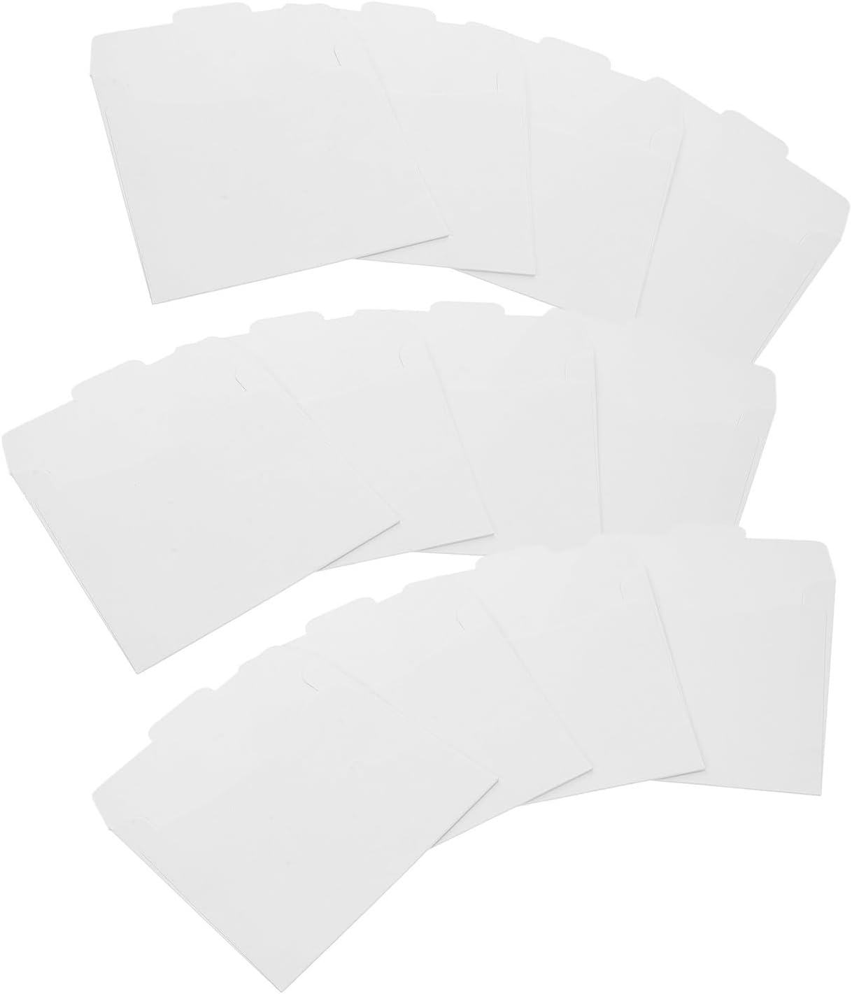 50pcs White Paper CD Sleeves Lightweight DVD Paper Envelopes with Simple Design and Enduring Protection for Media Storage and Organization