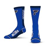 For Bare Feet NHL ST. LOUIS BLUES MVP Crew Sock Team Color Large