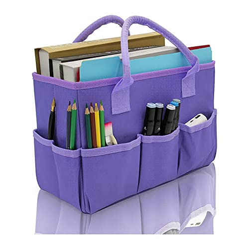 Srrrwunti Craft and Art Bag for Supplies with Pockets Oxford Tote Bag for Artist Kid, Teacher Organizer Storage,A - Image 4