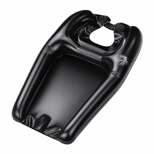 Bac à Shampoing Gonflable Domicile, Lavabo Portable en PVC pour Laver les Cheveux au Lit, Bassin de Lavage pour Personnes Âgées, Enceintes, Handicapées et Alitées (60 x 38 cm)