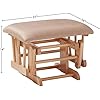 ACME Furniture Ottoman, Taupe Mfb & Natural Oak