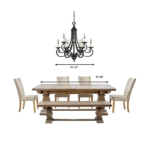 Designers Fountain 9039-Ni Barcelona Chandelier, 9-Light, Black #TOP6