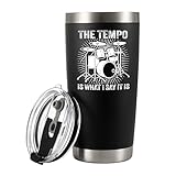 Panvola The Tempo Is What I Say It Is Drummers Gifts Vacuum Insulated Tumblers Drum Player Musicians Drummer Brother Boyfriend Friend Band Travel Mug 20 oz Black