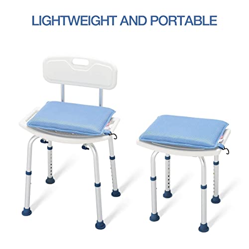 Greenchief Shower Chair 300Lb, Adjustable Bath Seat Bathroom Medical Tool Free & Greenchief Cushion For Shower Waterproof, Seat Foam Cushion With Hook, Bath Seat Cushion Mat #TOP5