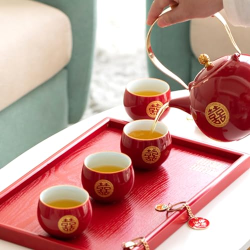 Juego de té para tostadas de compromiso y bodas tradicionales con 8 tazas 8