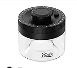 Bincoo Vacuum Sealed Coffee Canister with Time Tracker - Airtight Food Storage Container, Manual Pump Preserves Freshness for Coffee Beans, Nuts, Dry Goods, Glass Jar with Date Dial (0.4L)