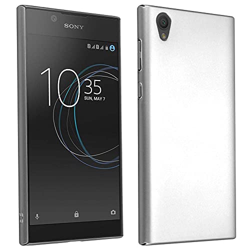 Cadorabo Hülle kompatibel mit Sony Xperia L1 Schutzhülle TPU Silikon Hülle Metallic Design Anti Rutsch Slim Kratzfest Stabiles Hardcase mit R&umschutz Hülle Hülle für Sony Xperia L1 in Silber