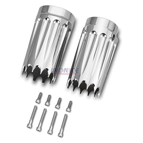 Happy-Motor Chrome Gear Fork Slider Can Cover For Harley Touring Softail Street Road King Electra Glide #TOP1