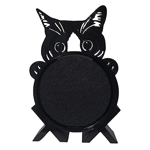 Espaço 3d Suporte Alexa Echo Pop Gato Modelo I Preto