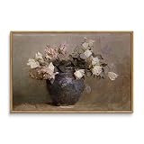 InSimSea Canvas Wall Art Vintage Room Decor Large Artwork for Wall Roses Floral Paintings Framed Wal