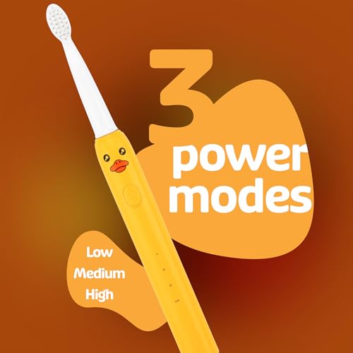 Practicon SmileGoods SoniPal Duckling Sonic Kids Toothbrush, Rechargeable Kids Electric Toothbrush with 3 Power Modes & 4 Brush Heads - Thumbnail 4