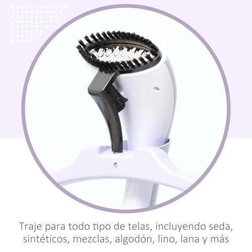 HOMCOM Plancha de Vapor con Depósito de 1.8L y Temperatura Ajustable a 11 Niveles tipo Centro de Planchado Vertical 1950W 21.5x30x150cm - imagen 6