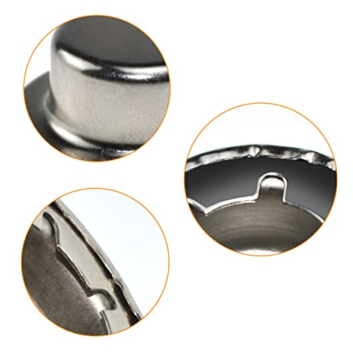 Marrteum 2 Piece Spring Steel Push On Pushnut Cap Stud 5/8 Inch Axle Pushnut Fastener With Zinc Mech Finish For Rolling Bins, Lawn Wagons And Hand Trucks #TOP2