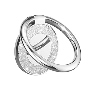 Cell Phone Ring Holder Finger Kickstand – Pikabo 360 Degree Rotation Metal Ring Grip for Magnetic Car Mount Compatible…