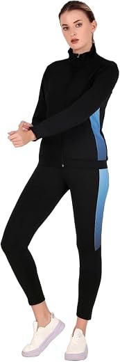 Benzos Women's Body Fitted Gym Running Sports Track Suit | Regular Casual Fit | Track Suit for Girls & Women | Fabric - Po...