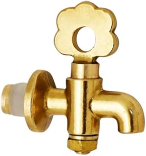 Grifo de flor para botellas de cristal amarillo