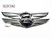 Hood Trunk Wing Emblem Carbon Sticker 2PC & Wing Metal Sticker For Hyundai Genesis G80