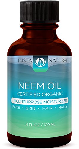 InstaNatural Organic Neem Oil - For Hair, Face, Skin &...