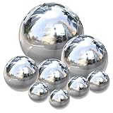 Hanlintk Spiegelkugel Garten Deko - Edelstahl Spiegelkugel für Außenbecken, Pool, Rasen | Reflexionsglobus Dekorativ für Fotografie, Einweihungsgeschenke-8PCS 4.2-15cm Mix GRÖSSEN (8, Splitter)