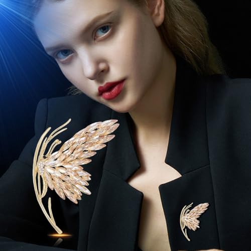 Image of Animal Brooch for Women Girls 18k Gold Plated Animal Brooch Pin Rhinestone Animal Brooch Lapel Pin Jewelry Thanksgiving Day Birthday Wedding Gifts for Mom Wife