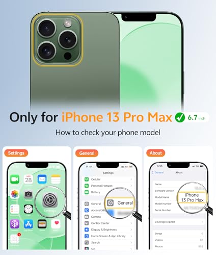 Image of FNTCASE for iPhone 13 Pro Max Case: [Compatible with Magsafe] Translucent Matte Magnetic Phone Cover - Military Grade Drop Protection Shockproof Protective Cases - Green