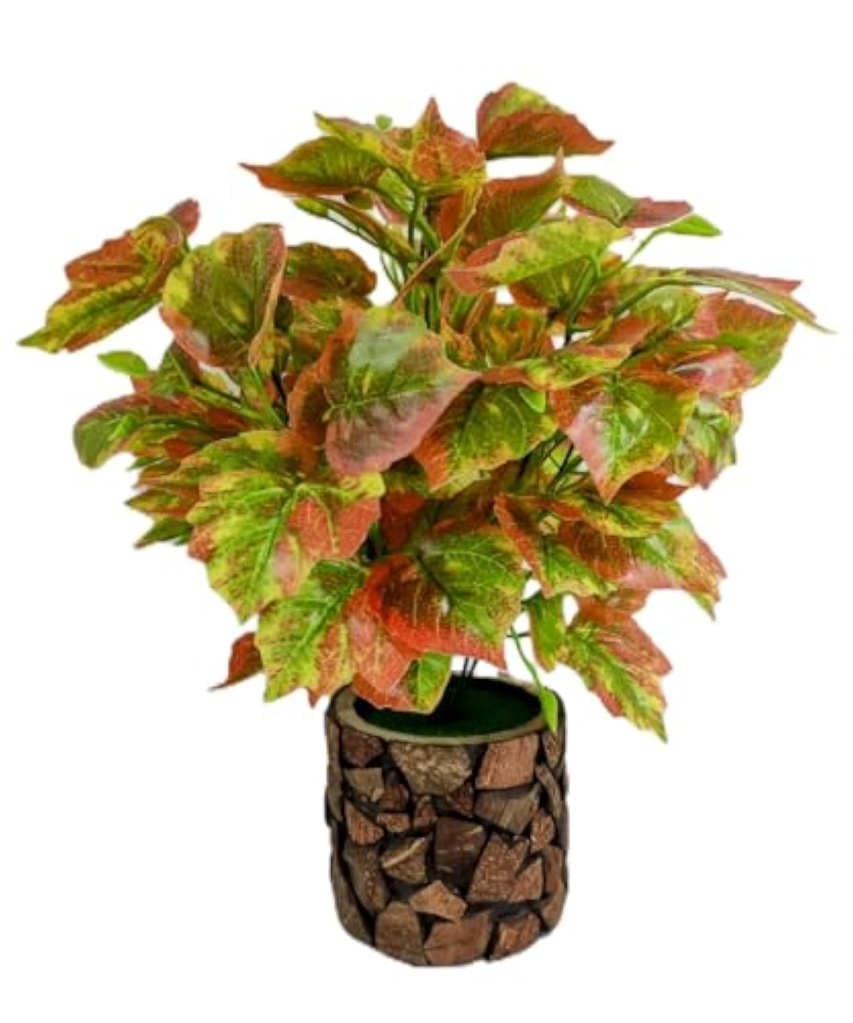 Artificial Money Plant with Coconut Shell Planter