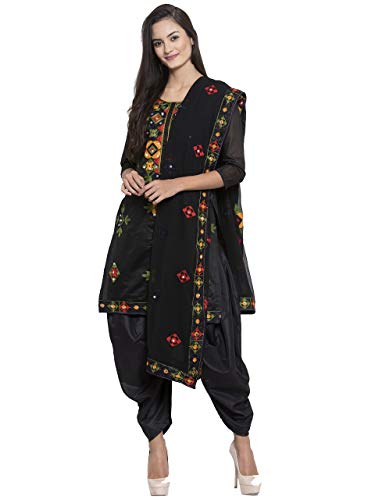 Ready To Wear Indian Ethnic Designer Punjabi Patiala Dhoti Salwar Suit Dress For Women (XL, Black 1) Ready To Wear Indian Ethnic Designer Punjabi Patiala Dhoti Salwar Suit Dress For Women (XL, Black 1)