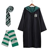magi cosplay funny 🎉【Karnevals kostüm Set】Unser Magier Cosplay Kostüm Set enthält Slytherin Robe,Schal und Krawatte,Lebe die Träume deines Zauberers aus und betrete mit diesen Kostümsets die magische Welt.