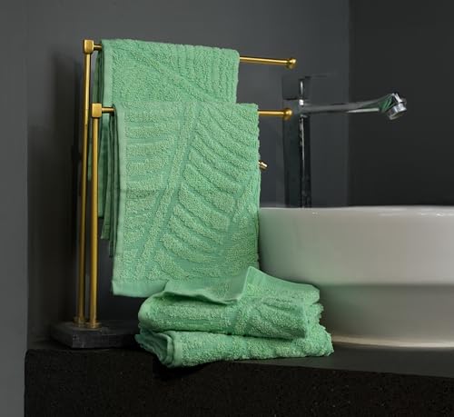 Image of MUSA Banana Face Towels | 400 GSM | Terry Face Towel Set of 4 with Free Bag | Super Soft & Ultra Absorbent Towels for Facewash | Face Towel for Women, Men (Ming Green)