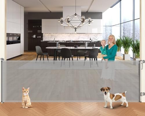 Newnice 120 Inch Extra Wide Retractable Baby Gates for Large Open...