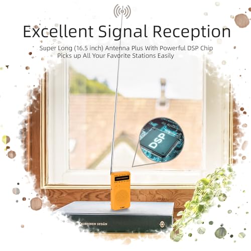 Image of PRUNUS J-166 Portable Radio AM FM, Battery Operated Radio