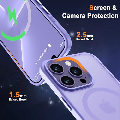 ORETECH Magnetic for iPhone 13 Pro Max Case, Screen Protectors, Matt Lilac by ORETECH - Used condition - Image 5