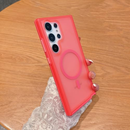 Coque Samsung S23 Plus de luxe protectrice transparente givrée magnétique