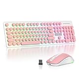 ✿【Connexion Sans Fil 2,4 GHz Plug & Play】Cet ensemble clavier et souris sans fil utilise une technologie sans fil 2,4 GHz stable avec une portée allant jusqu’à 10 m. Il suffit de brancher le récepteur USB pour une connexion instantanée. Le clavier et la souris sans fil gardent votre bureau bien organisé et sont parfaits pour un ordinateur portable, un PC ou le télétravail.